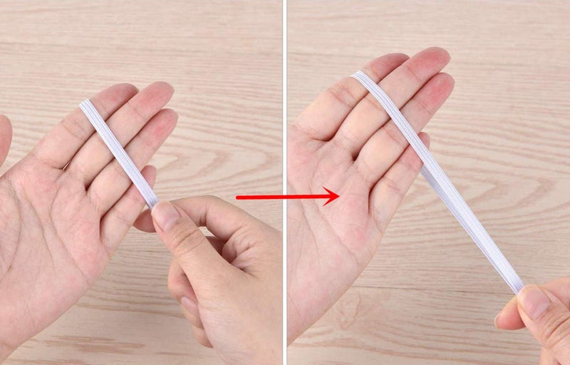 Abbaoww 144 Yards Elastic Band 3/8 inch Wide, High Stretchy White Knit Elastic Band for Sewing Waistband Pants DIY Projects - Image 4